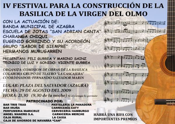 III festival para la reconstrucción de la nueva Basílica de la Virgen del Olmo de Azagra